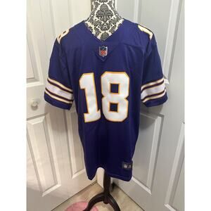 Justin Jefferson Minnesota Vikings #18 Stitched Jersey Purple Unisex Small